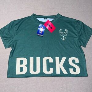 FOCO Women's Milwaukee Bucks crop top Size S